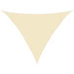 vidaXL Voile d'ombrage 160 g/m² Crème 3x3x4 2 m PEHD