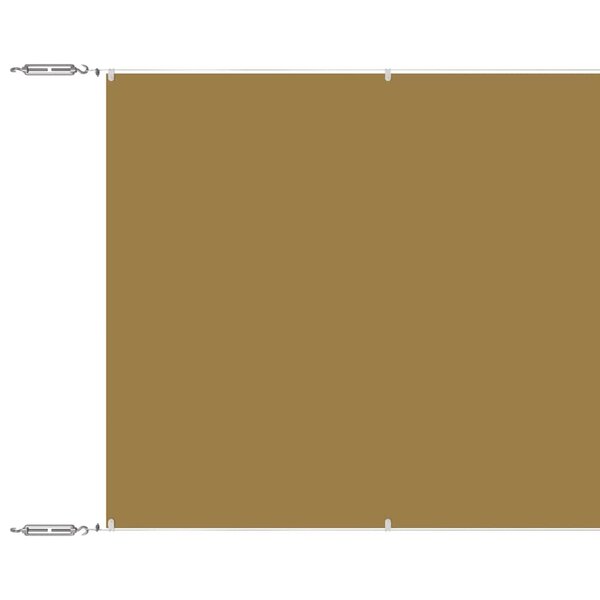 vidaXL Auvent vertical Beige 60x1200 cm Tissu oxford