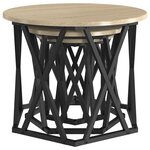 vidaXL Table d'appoint empilable 3 Pièces Chêne Sonoma