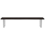 vidaXL Étagère de vasque murale acier et bois de chêne massif