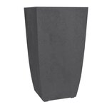 Bac à fleurs carré haut 42 L - 43 5 x 43 5 x hauteur 78 2 cm -Bac intérieur amovible - Anthracite
