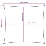 vidaXL Voile de parasol tissu oxford carré 4x4 m rouge