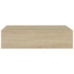 vidaXL Étagères à tiroirs murales 2 Pièces chêne 40x23 5x10 cm MDF