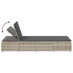 vidaXL Transat avec coussin flottant gris clair résine tressée