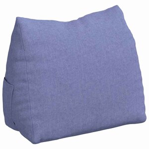 vidaXL Coussin de Dos Bleu denim 45 x 20 x 35 cm tissu