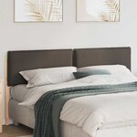 vidaXL Tête de lit capitonnée Gris Naturel et Clair 200 cm Pin massif