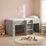 vidaXL Cadre de Lit Élevé pour Enfants 2 Pièces Sonoma gris
