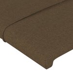 vidaXL Cadre de lit avec tête de lit Marron foncé 100x200 cm Tissu