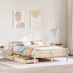 vidaXL Cadre de lit sans matelas 140x190 cm bois de pin massif