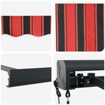 vidaXL Auvent Rétractable orange et marron 450 × 300 cm Tissu  Métal
