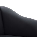 vidaXL Chaise longue Noir Similicuir