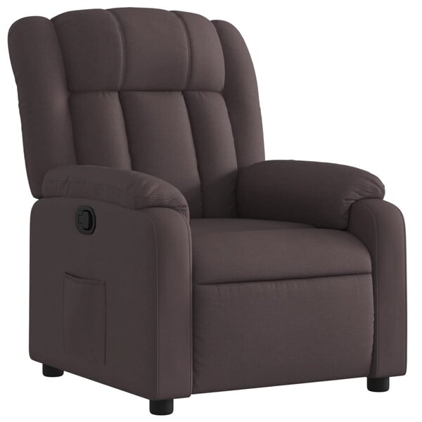 vidaXL Fauteuil inclinable Marron foncé Tissu