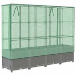 vidaXL Jardinière surélevée avec housse aspect rotin 160x40x138 cm