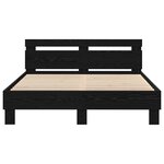 vidaXL Cadre de lit Chêne noir 140 x 190 cm Bois d'ingénierie