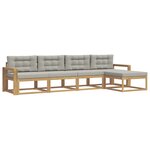 vidaXL Ensemble de canapés d'extérieur 4 Pièces Blanc et gris clair