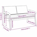 vidaXL Banc de jardin avec coussin Marron Bois d'acacia massif