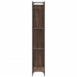 vidaXL Bibliothèque chêne marron 79x30x180 cm bois ingénierie et métal
