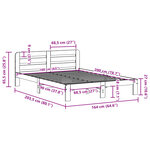 vidaXL Cadre de lit sans matelas cire marron 160x200cm bois pin massif