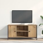 Meuble TV vidaXL Artisan Chêne 100x40x50 cm Bois d'ingénierie et Acier