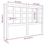 vidaXL Tête de lit 145 5x4x100 cm Bois massif de pin