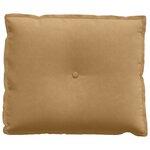 vidaXL Coussin de Dos Marron 60 x 50 cm Tissu en velours côtelé