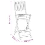 vidaXL Tabourets de bar d'extérieur pliants lot de 2 Bois d'acacia
