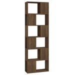 vidaXL Bibliothèque/Séparateur de pièce Chêne marron 60x24x186 cm