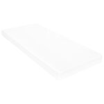 vidaXL Lit de repos avec matelas 90x200 cm Blanc Bois de pin massif