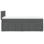vidaXL Sommier à lattes de lit et matelas Gris foncé 90x190 cm Tissu