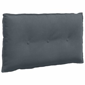vidaXL Coussin de Dos Gris foncé 80 x 50 cm Tissu en velours côtelé