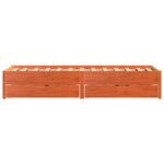vidaXL Cadre de lit sans matelas cire marron 100x200cm bois pin massif