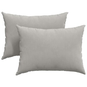 vidaXL Coussins de canapé 2 pc tissu Gris clair 70 x 50 cm