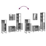 vidaXL Ensemble de meubles de salle de bain 4 Pièces Sonoma gris