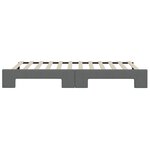vidaXL Lit de jour avec lit gigogne gris foncé 90x200 cm tissu