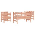 vidaXL Salon de jardin 3 Pièces bois massif douglas