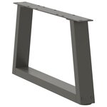 vidaXL Pieds de table basse en forme de V  2 pièces  anthracite  50 x (30-31 3) cm  acier