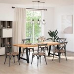 vidaXL Pieds de table à manger en forme de A  2 pièces  noir  90 x (72-73) cm  acier