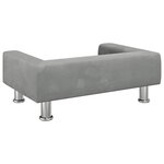 vidaXL Canapé pour enfants gris clair 70x45x26 5 cm velours