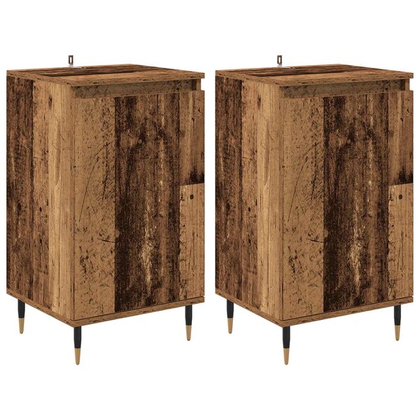 vidaXL Buffet 2 Pièces Bois Ancien 40 x 35 x 70 cm