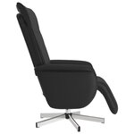 vidaXL Fauteuil inclinable avec repose-pieds noir similicuir