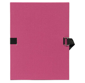 Chemise à sangle Dos extensible 12 cm Papier toilé 24 x 32 cm Bordeaux EXACOMPTA