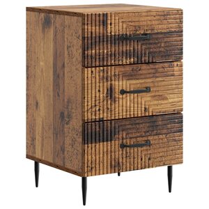 vidaXL Cabinet de chevet avec tiroir Bois ancien 43 x 41 x 66 5 cm