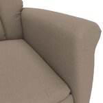 vidaXL Fauteuil inclinable électrique Taupe Similicuir daim