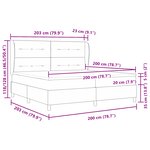 vidaXL Lit à ressorts avec matelas gris clair 200 x 200 cm en velours