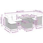vidaXL Salon de jardin avec coussins 8 Pièces beige résine tressée acacia