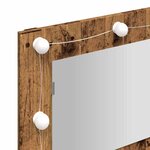 vidaXL Armoire à miroir avec LED vieux bois 90x31 5x62 cm