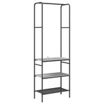 vidaXL Portant à vêtements avec étagères Sonoma gris 60 x 30 x 171 cm