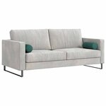 vidaXL Coussins d'accent 2 Pièces Vert foncé Ø 15 x 40 cm tissu