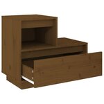 vidaXL Table de chevet Marron miel 60x34x51 cm Bois de pin solide