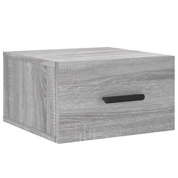 vidaXL Table de chevet murale sonoma gris 35x35x20 cm